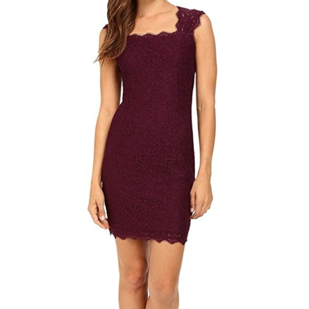 Adrianna Papell Cap Sleeve Lace Dress